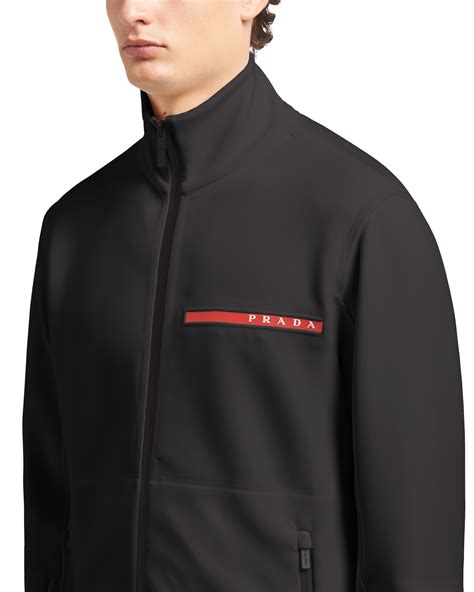 prada technical jersey jacket|Recycled Double Technical Jersey sweatshirt jacket .